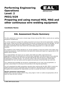 Preparing and using MIG welding