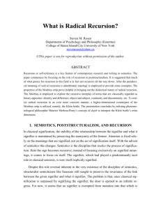What is Radical Recursion