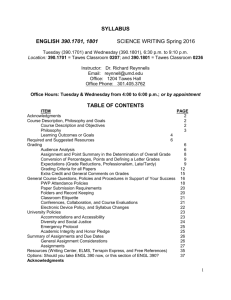 Syllabus Reynnells Spring 2016 ENGL390