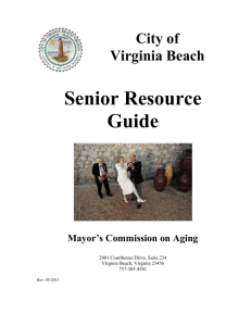 Senior Resource Guide 2013 - Virginia Beach Task Force on Aging
