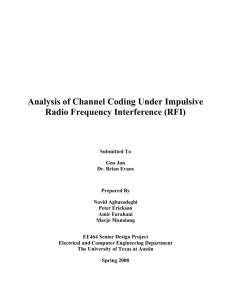 Analysis of Channel Coding Under Impulsive Radio Frequency