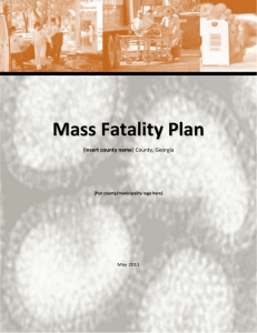 Mass Fatality Plan - College of Public Health