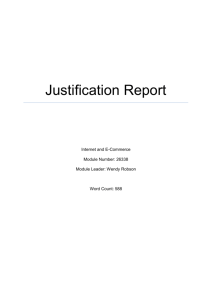 Justification Report