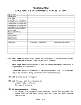 Table Topics Master Role - Westside Toastmasters, for public