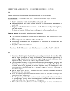 credit risk assessment 11 – suggested solutions – may 2010