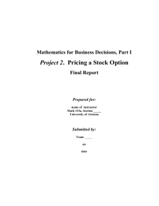 Sample Final Report - University of Arizona