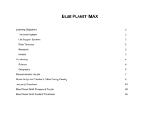 Blue Planet IMAX Student Worksheet