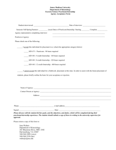 Agency Acceptance Form - James Madison University