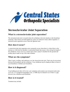 Sternoclavicular Joint Separation