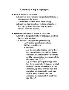 Chemistry Chap 5 Highlights