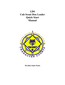 Cub Scouts Den Leader Responsibilities