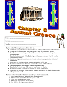 Chapter 6: Ancient Greece (Notes and Study Guide)