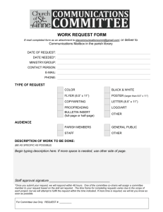 Communications Committee Work Request Form