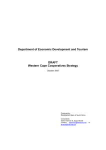 Western Cape Cooperatives Strategy