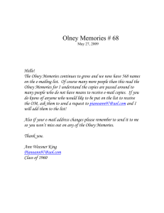 Olney Memories # 68
