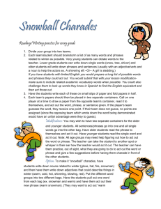 Snowball Charades - Tennessee Opportunity Programs
