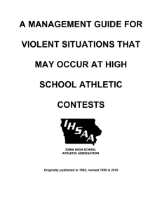 Violence Prevention Guidelines - Iowa High School Athletic