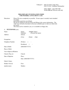 Word Version of the Preliminary Investigation Form