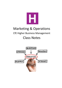 Market Segmentation - Kinross High School