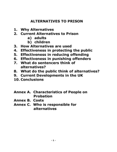Alternatives To Prison - Rethinking Crime and Punishment