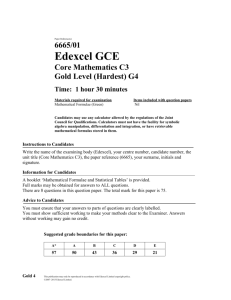 C3 Gold 4 - Maths Tallis