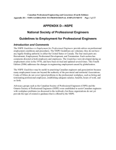 appendix d—nspe - Canadian Professional Engineering and