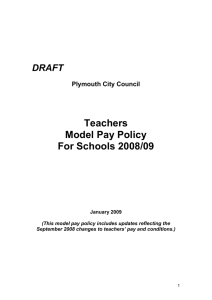 model school pay policy – first draft