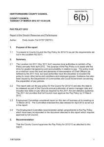 Item 6B - Pay Policy 2012 - Hertfordshire County Council