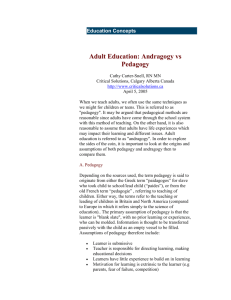 Adult Education: Andragogy vs Pedagogy