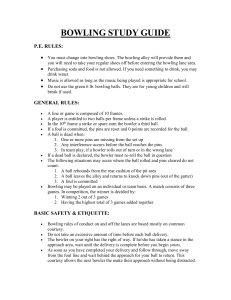 Bowling Study Guide - School District of Cambridge