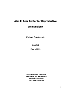 Patient Guidebook Draft 2010 - Reproductive Immunology Support