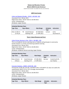 Winter 2013 Course List - University of Michigan