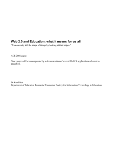Web 2.0 and Education: what it means for us all