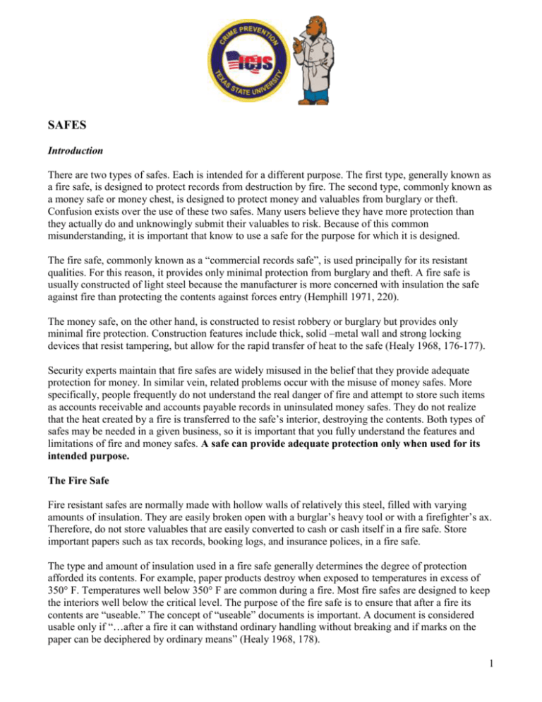 Crime Prevention I SAFES