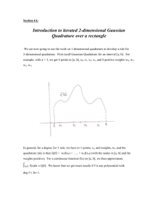 Introduction to 2-Dim Gaussian Quadrature over a rectangle