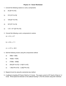 Trignometry Review and Vector Addition Worksheet
