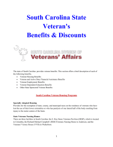 Vet State Benefits & Discounts – SC 2014