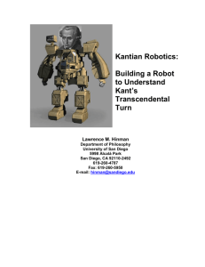Kantian Robotics