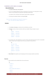 php team code standards –versatile soft solutions