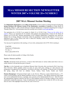 Winter 2007 Newsletter - MAA Sections