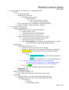 Contracts – Shelanski – 2003 Spring – outline 2