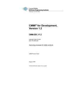 CMMI-DEV-v1.2 - Software Engineering Institute