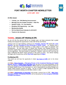 fort worth chapter newsletter - Financial Executives International