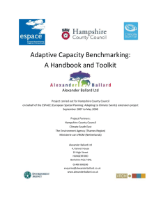 Adaptive Capacity Benchmarking Handbook and Toolkit