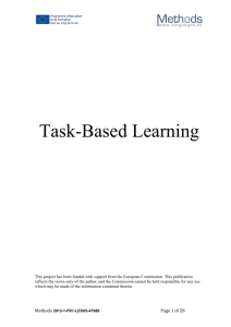 Task Based Learning