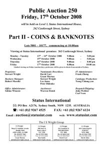 Public Auction 243 - Status International