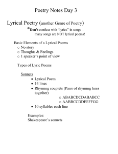 Notes - Poetry Day Three - Paradise Intermediate School
