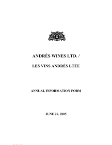 June 29, 2005 - Andrew Peller, Ltd.