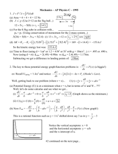 Mechanics – AP Physics C – 1995