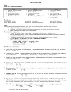Gas Laws Study Guide